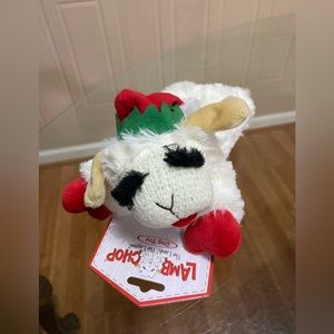 Brand New - LambChop With Santa’s Hat 8” With Squeaker